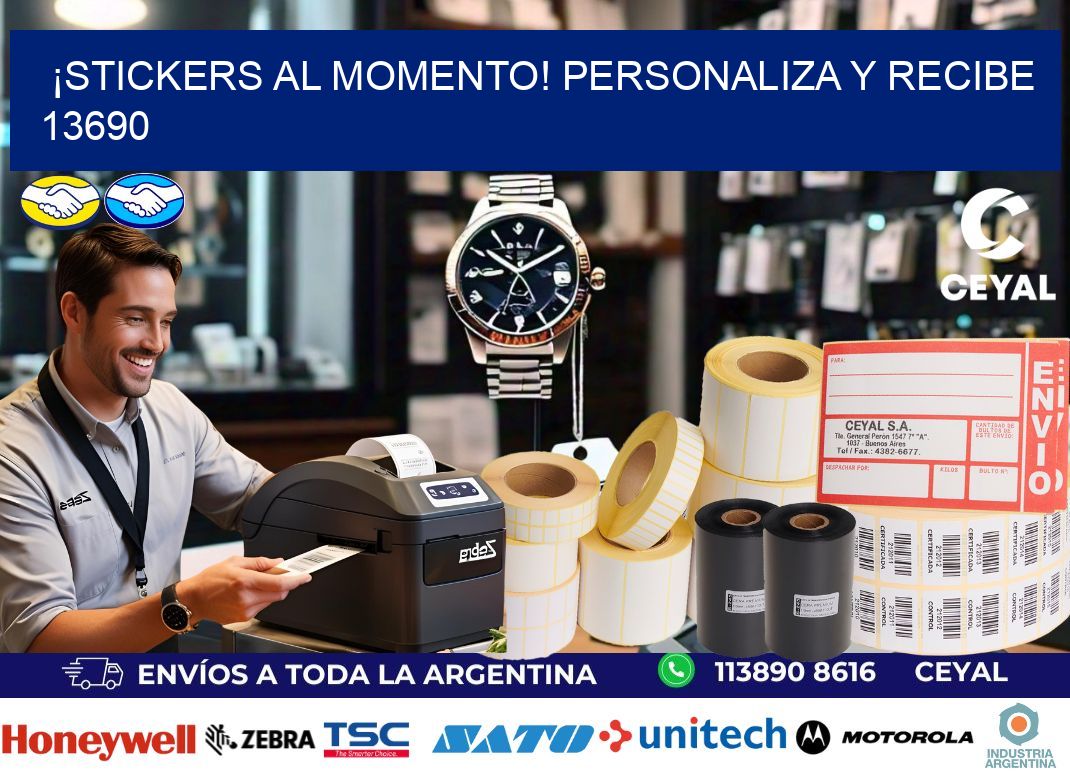 ¡Stickers al Momento! Personaliza y Recibe 13690