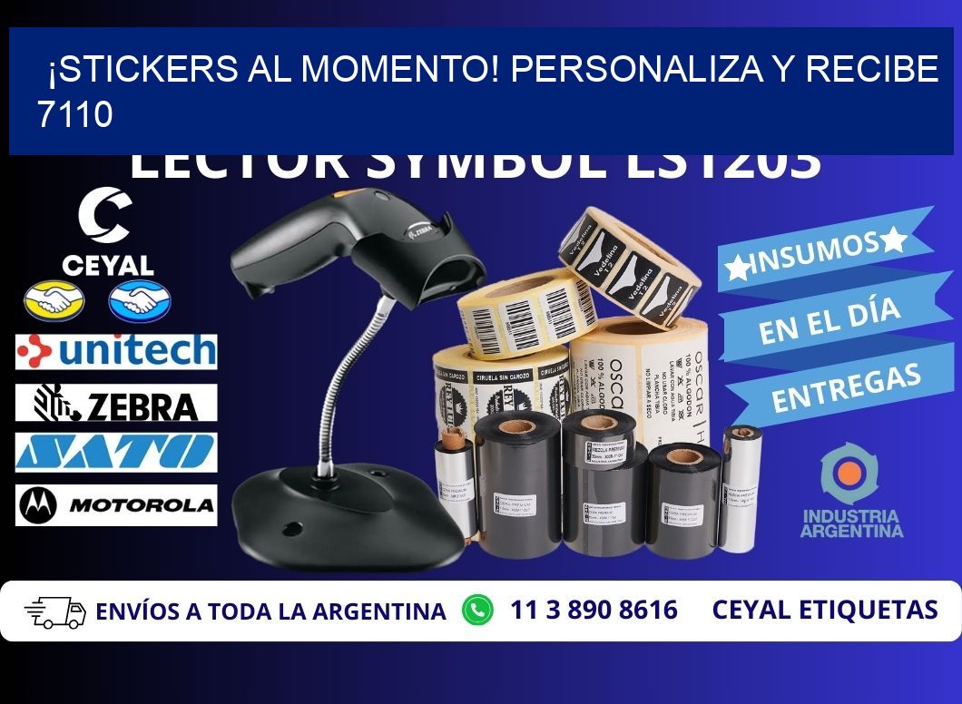 ¡Stickers al Momento! Personaliza y Recibe 7110