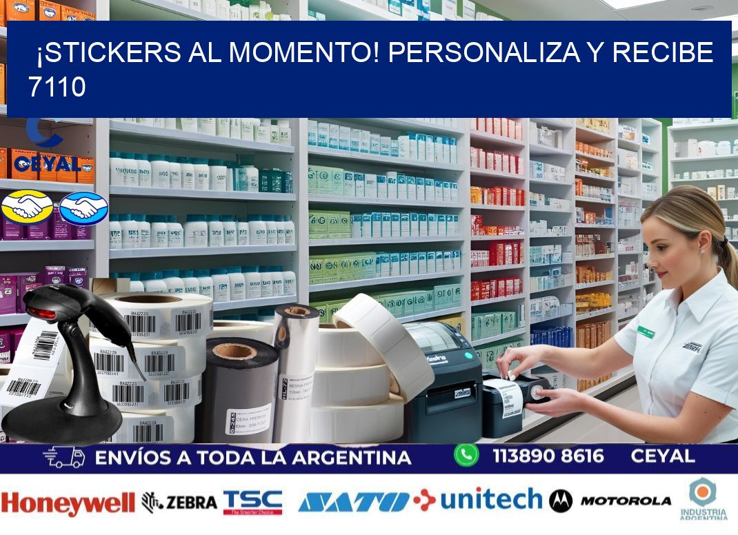¡Stickers al Momento! Personaliza y Recibe 7110