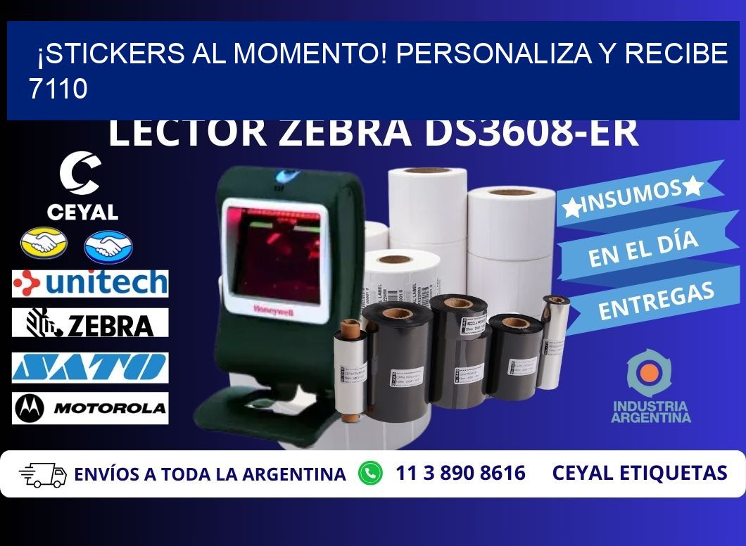 ¡Stickers al Momento! Personaliza y Recibe 7110