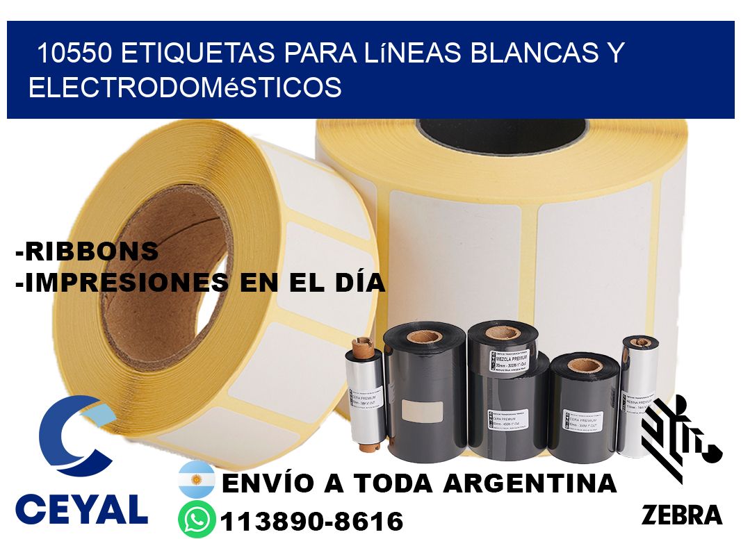 10550 Etiquetas para líneas blancas y electrodomésticos