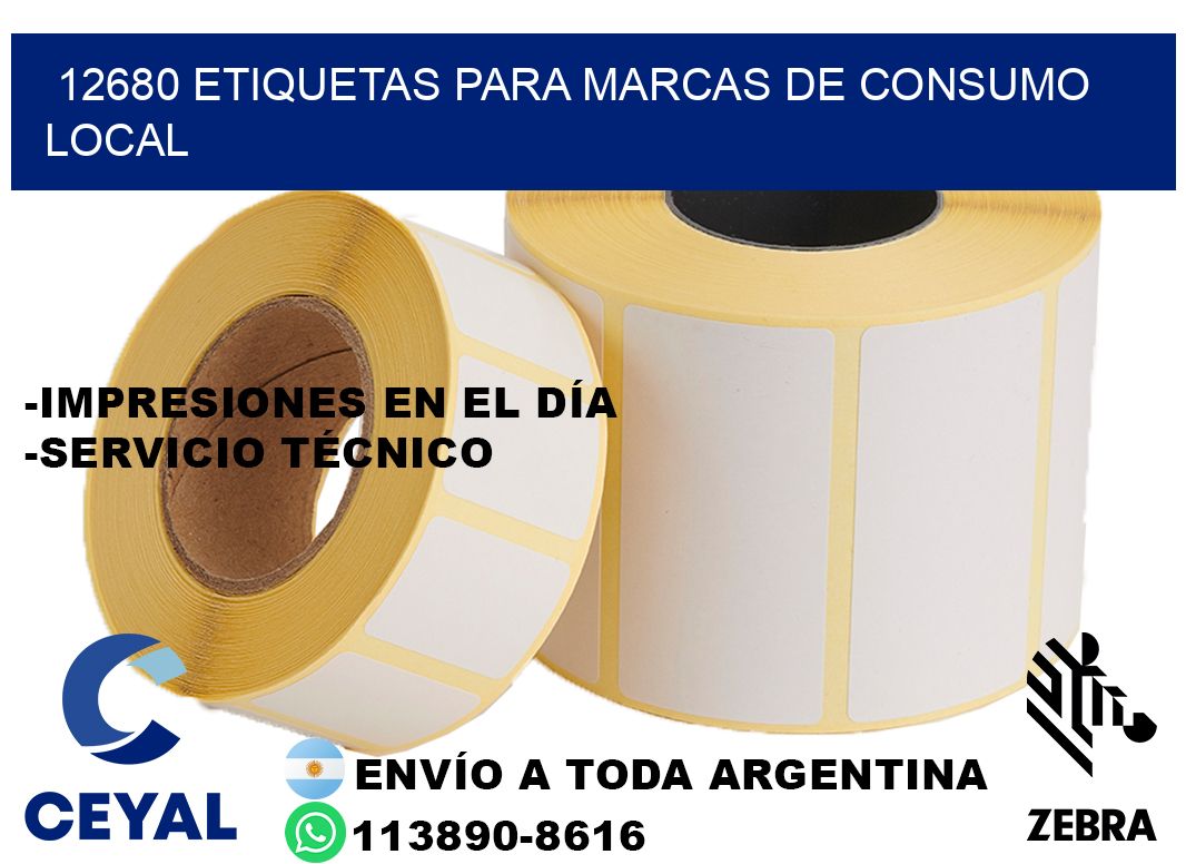 12680 Etiquetas para marcas de consumo local