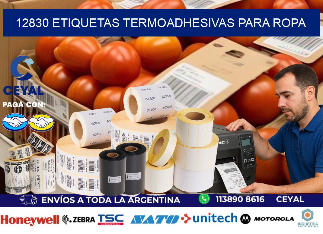 12830 Etiquetas termoadhesivas para ropa