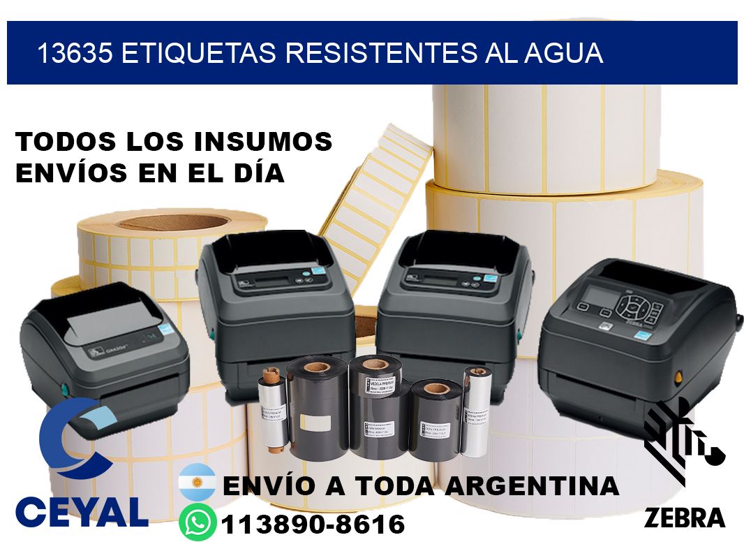 13635 Etiquetas resistentes al agua