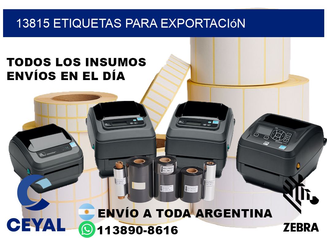13815 Etiquetas para exportación