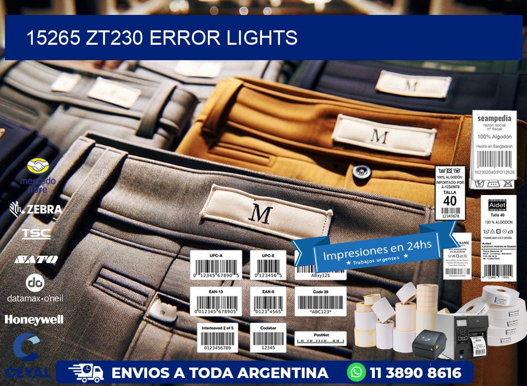 15265 ZT230 error lights