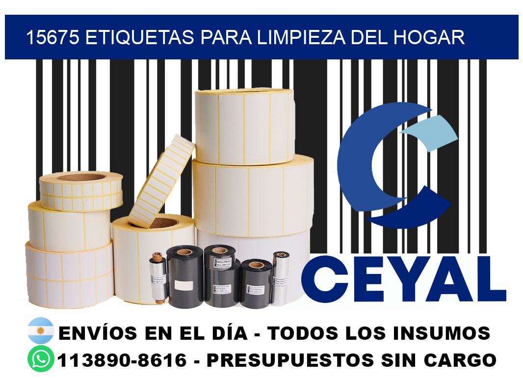 15675 Etiquetas para limpieza del hogar