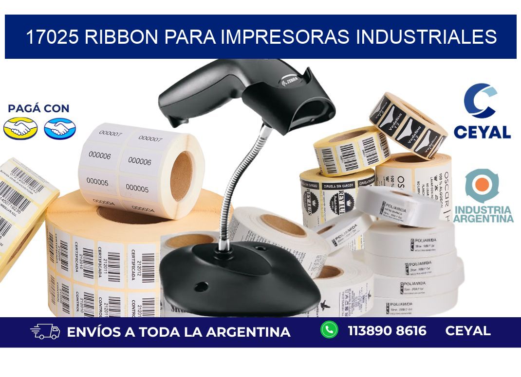 17025 Ribbon para impresoras industriales
