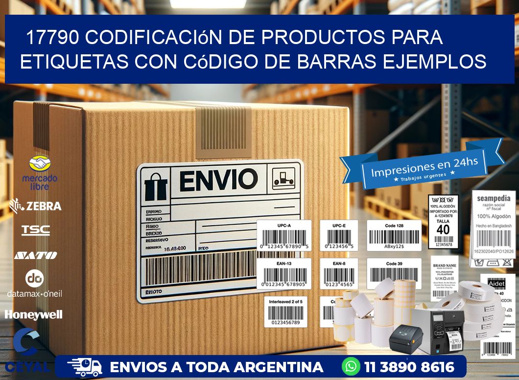 17790 Codificación de productos para etiquetas con código de barras ejemplos