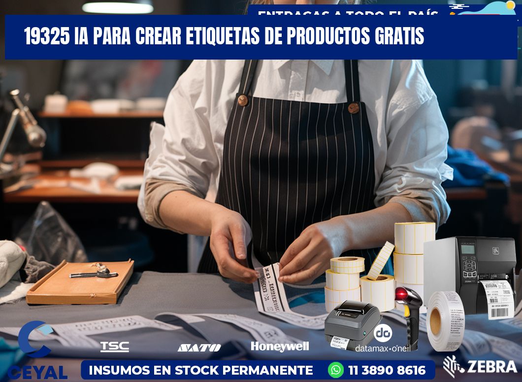 19325 IA para crear etiquetas de productos gratis