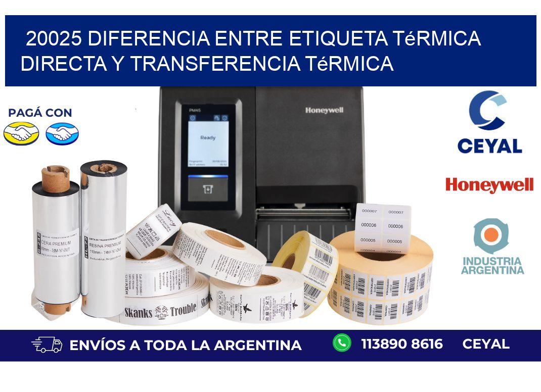 20025 diferencia entre etiqueta térmica directa y transferencia térmica