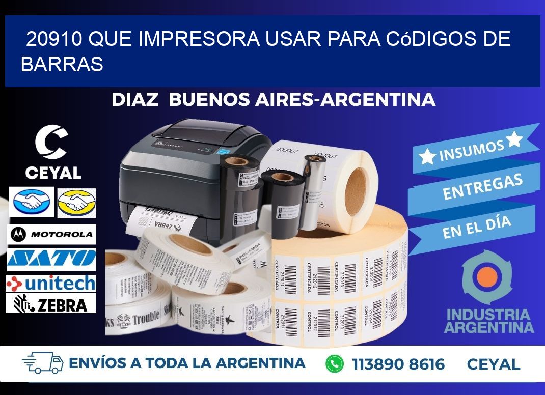 20910 Que impresora usar para códigos de barras