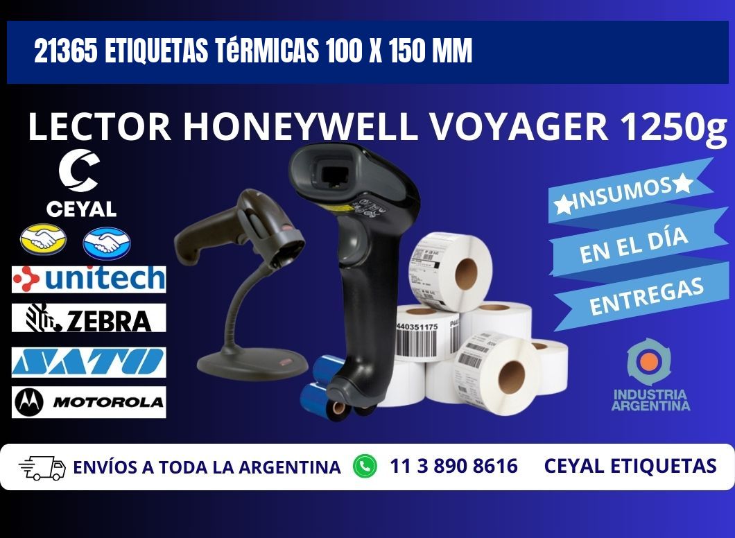 21365 Etiquetas Térmicas 100 X 150 Mm