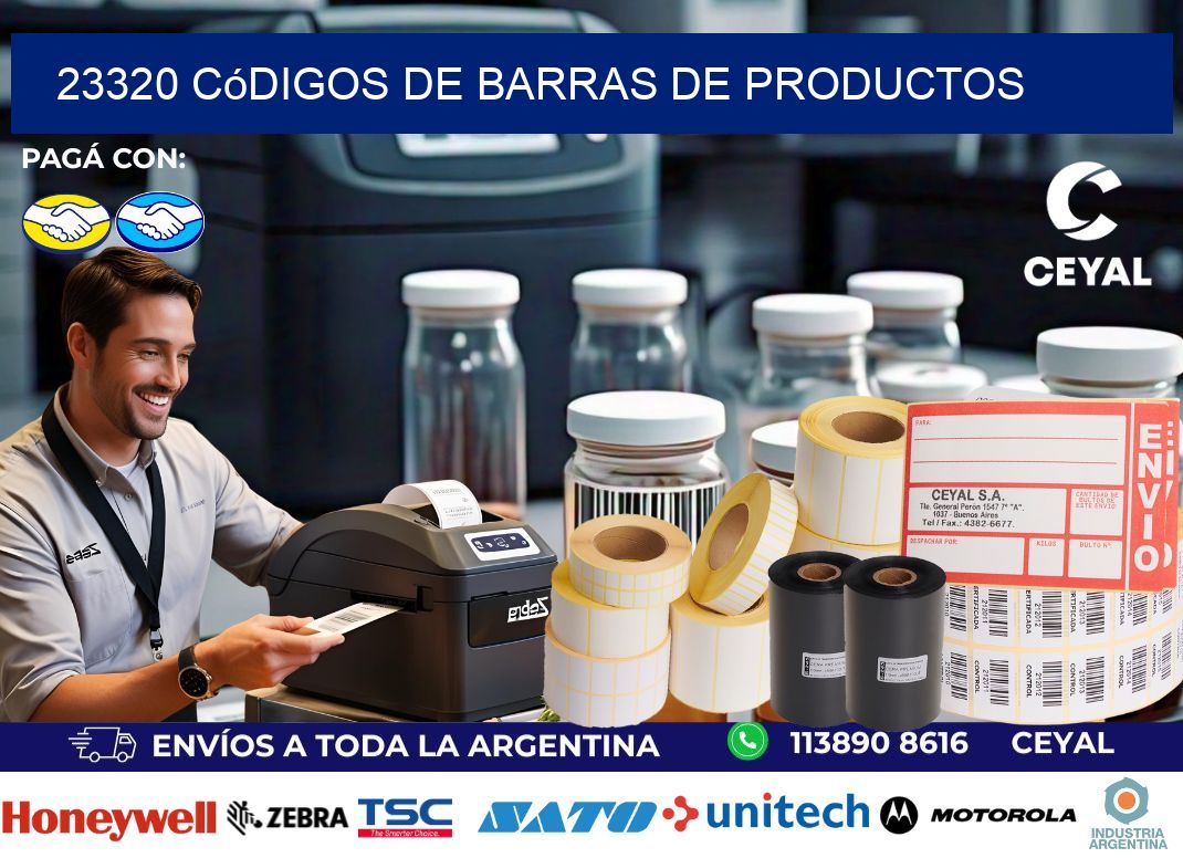 23320 Códigos de barras de productos