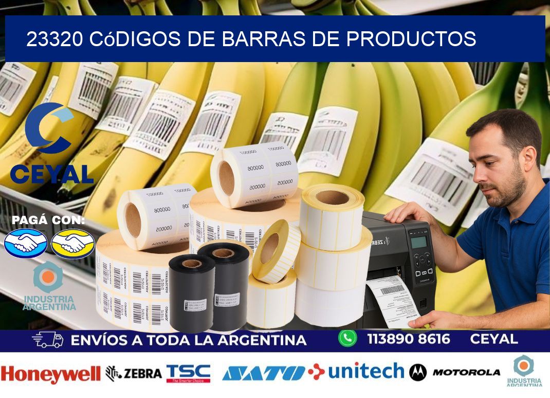 23320 Códigos de barras de productos