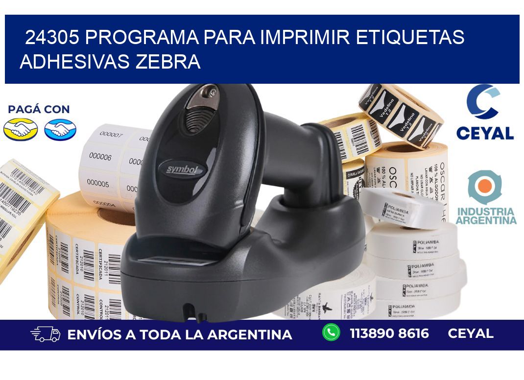 24305 Programa para imprimir etiquetas adhesivas zebra