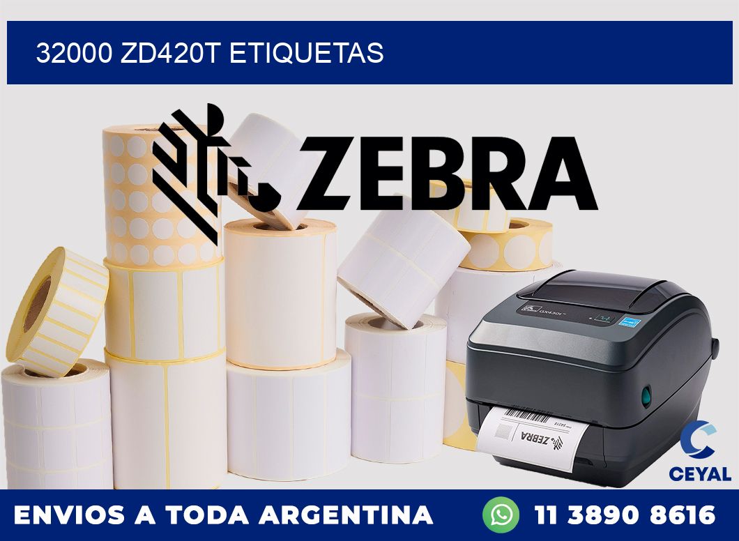 32000 ZD420t etiquetas