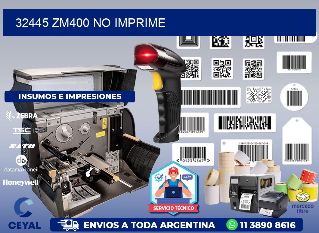 32445 ZM400 no imprime