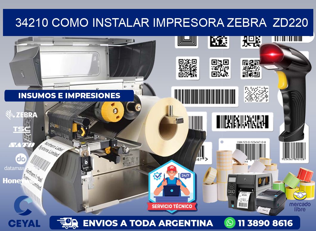 34210 Como instalar impresora Zebra  ZD220