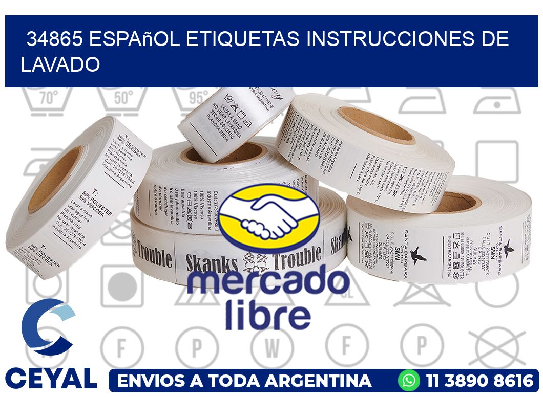 34865 español etiquetas instrucciones de lavado