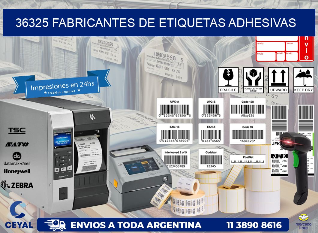 36325 Fabricantes de etiquetas adhesivas