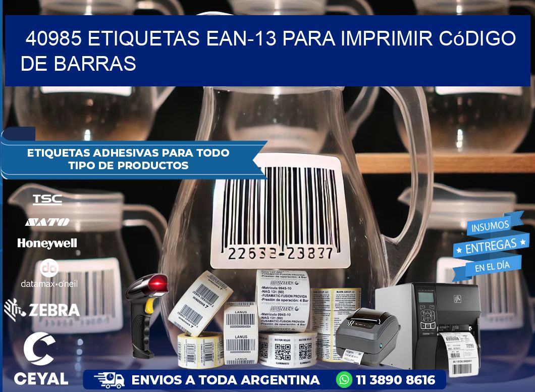 40985 etiquetas ean-13 para imprimir código  de barras