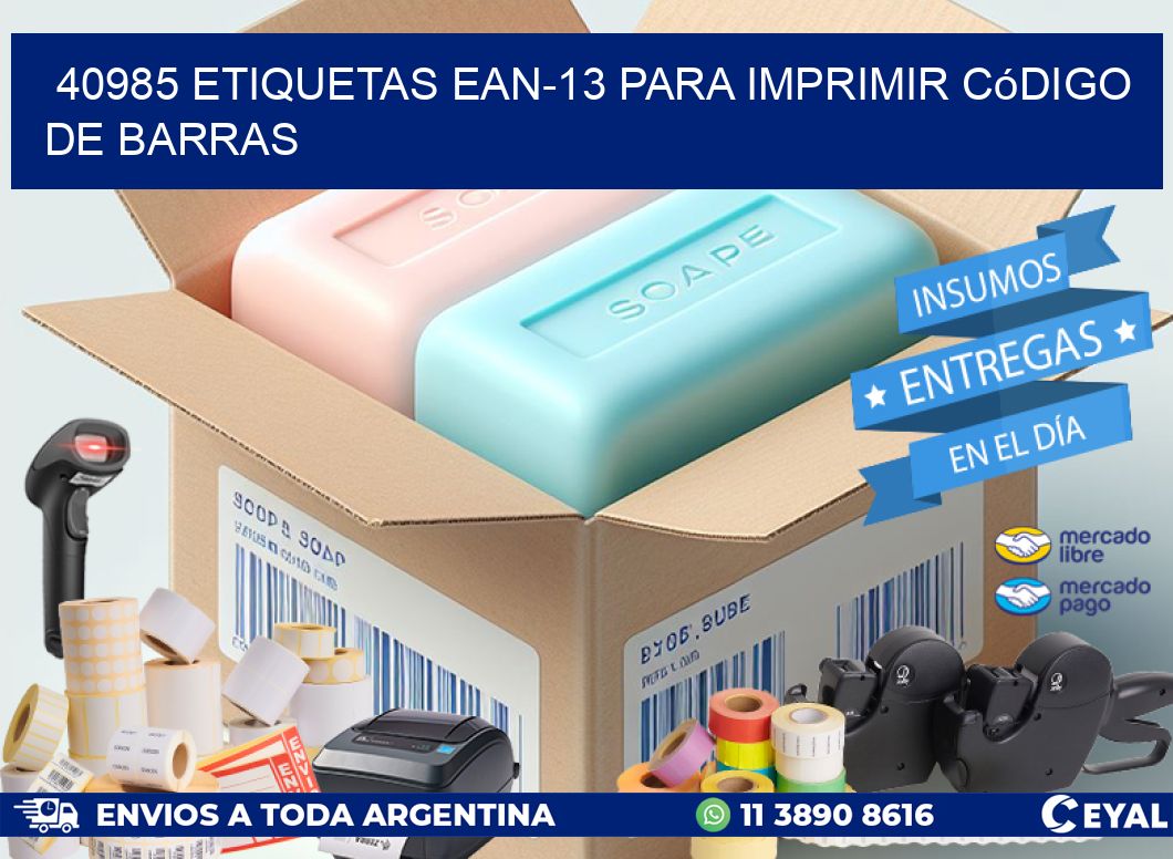40985 etiquetas ean-13 para imprimir código  de barras