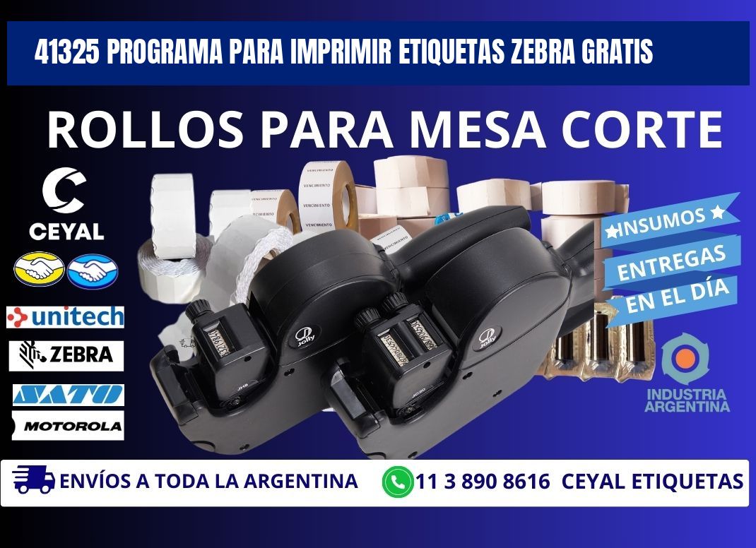41325 Programa para imprimir etiquetas Zebra gratis