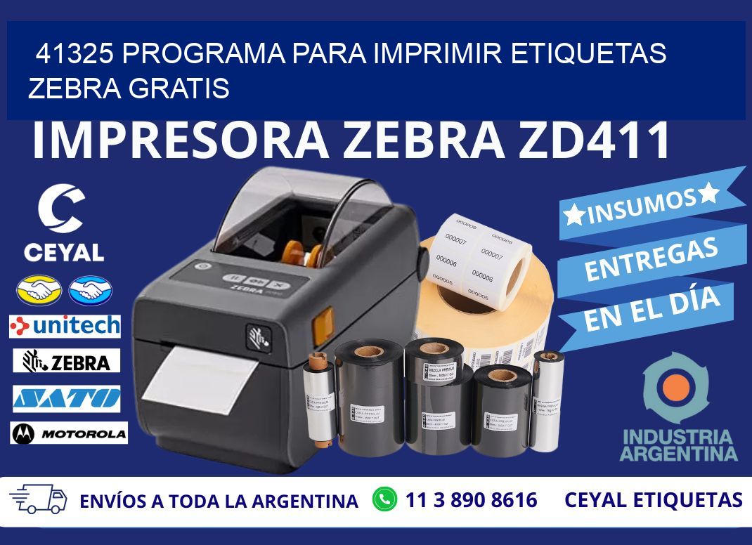 41325 Programa para imprimir etiquetas Zebra gratis