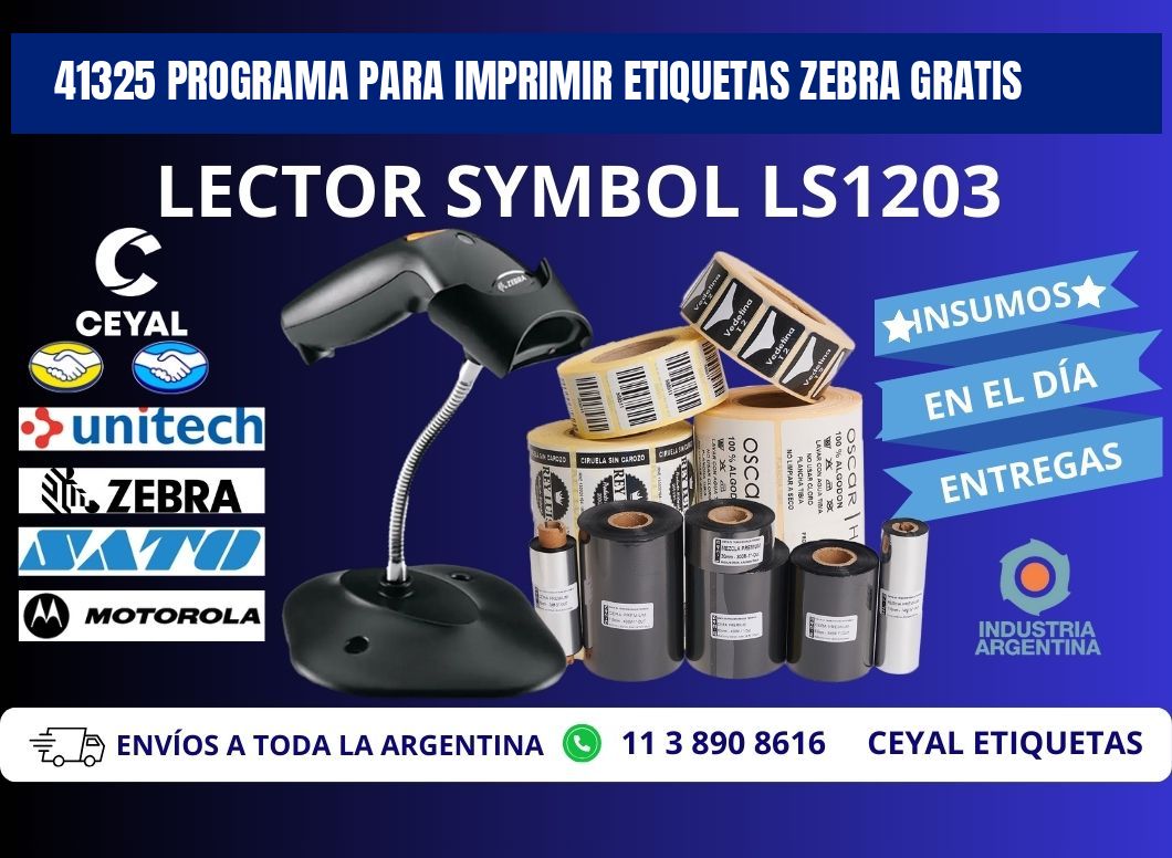 41325 Programa para imprimir etiquetas Zebra gratis