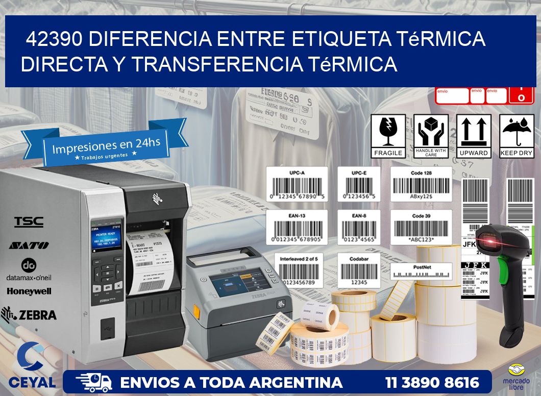42390 diferencia entre etiqueta térmica directa y transferencia térmica