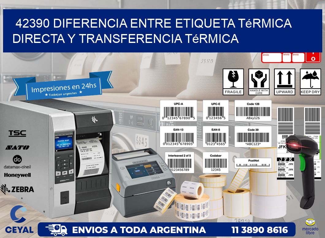 42390 diferencia entre etiqueta térmica directa y transferencia térmica