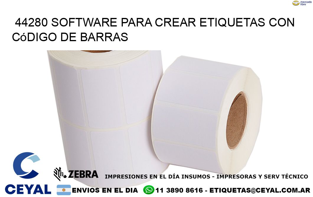44280 Software para crear etiquetas con código de barras