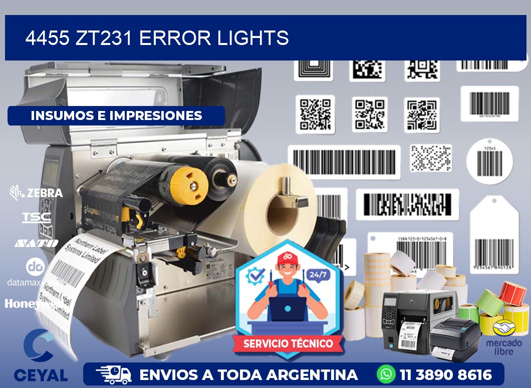 4455 ZT231 error lights