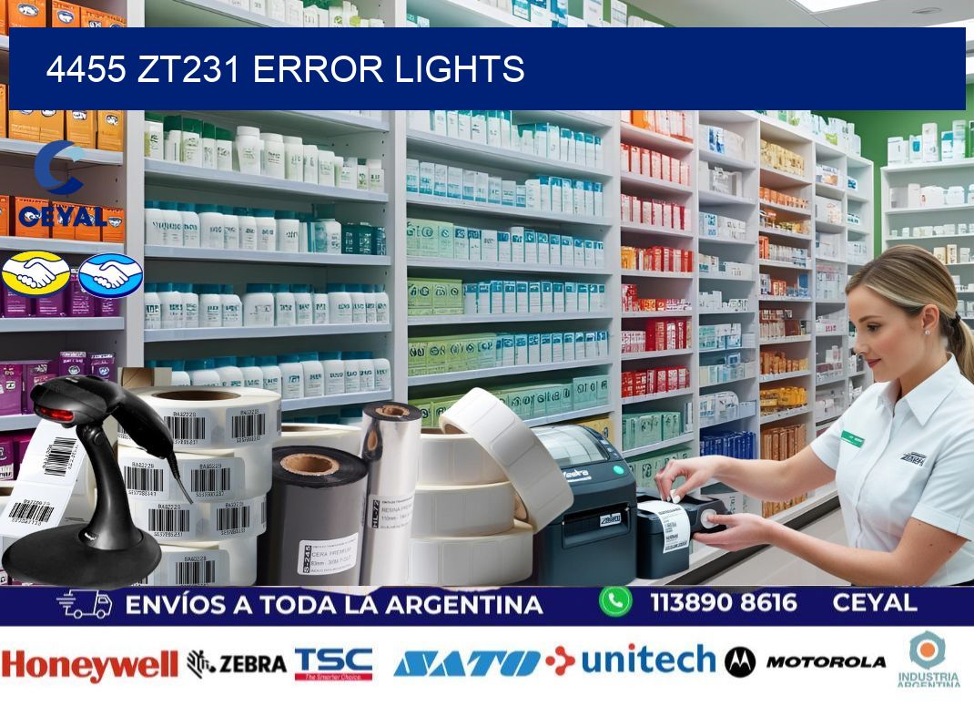 4455 ZT231 error lights