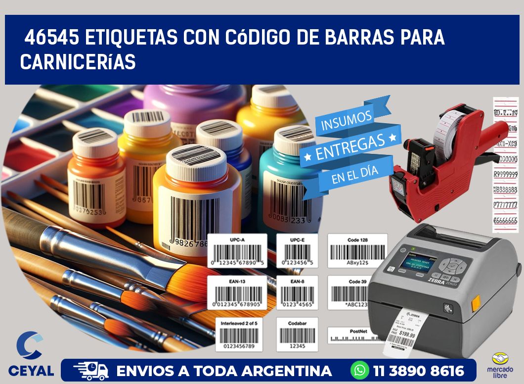 46545 etiquetas con código de barras para carnicerías