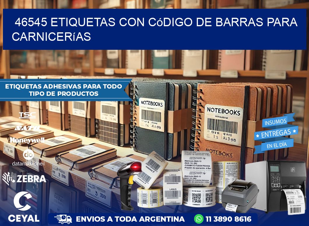 46545 etiquetas con código de barras para carnicerías