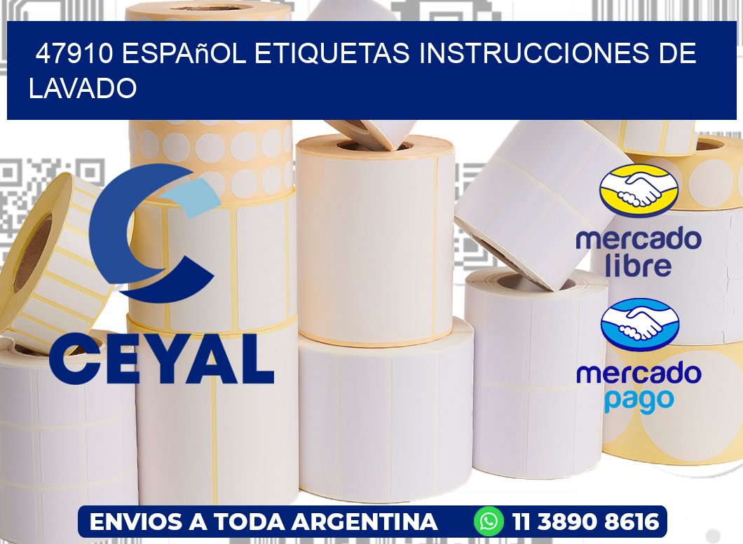 47910 español etiquetas instrucciones de lavado