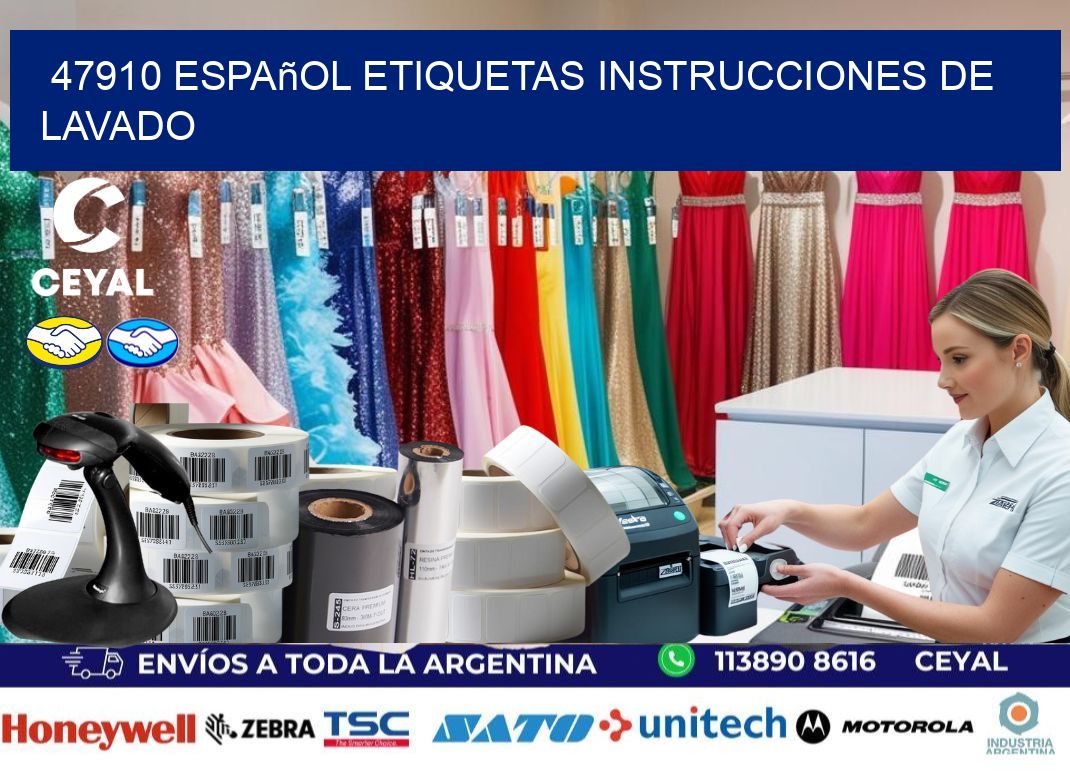 47910 español etiquetas instrucciones de lavado