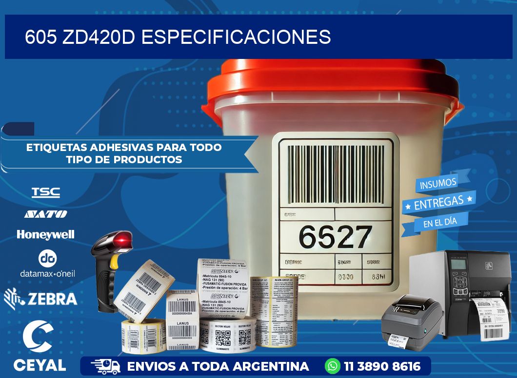 605 ZD420d especificaciones