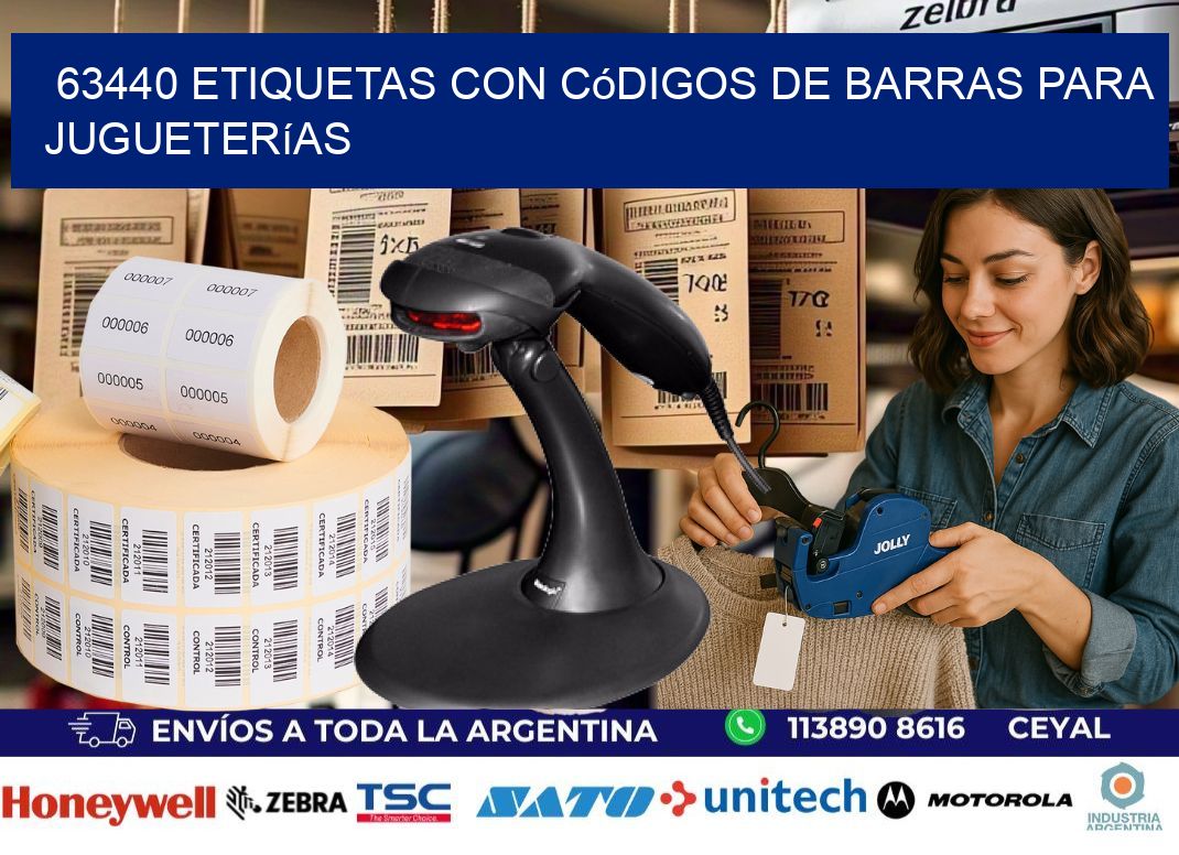 63440 etiquetas con códigos de barras para jugueterías