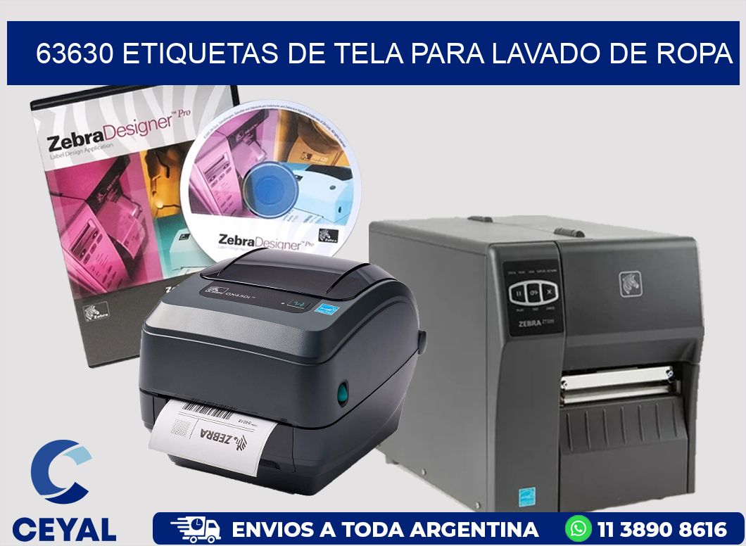 63630 Etiquetas de tela para lavado de ropa