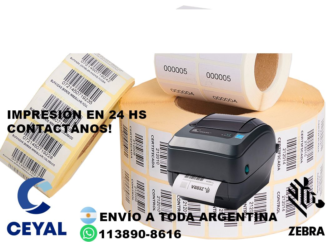 6370 Etiquetas impresas para gran producción