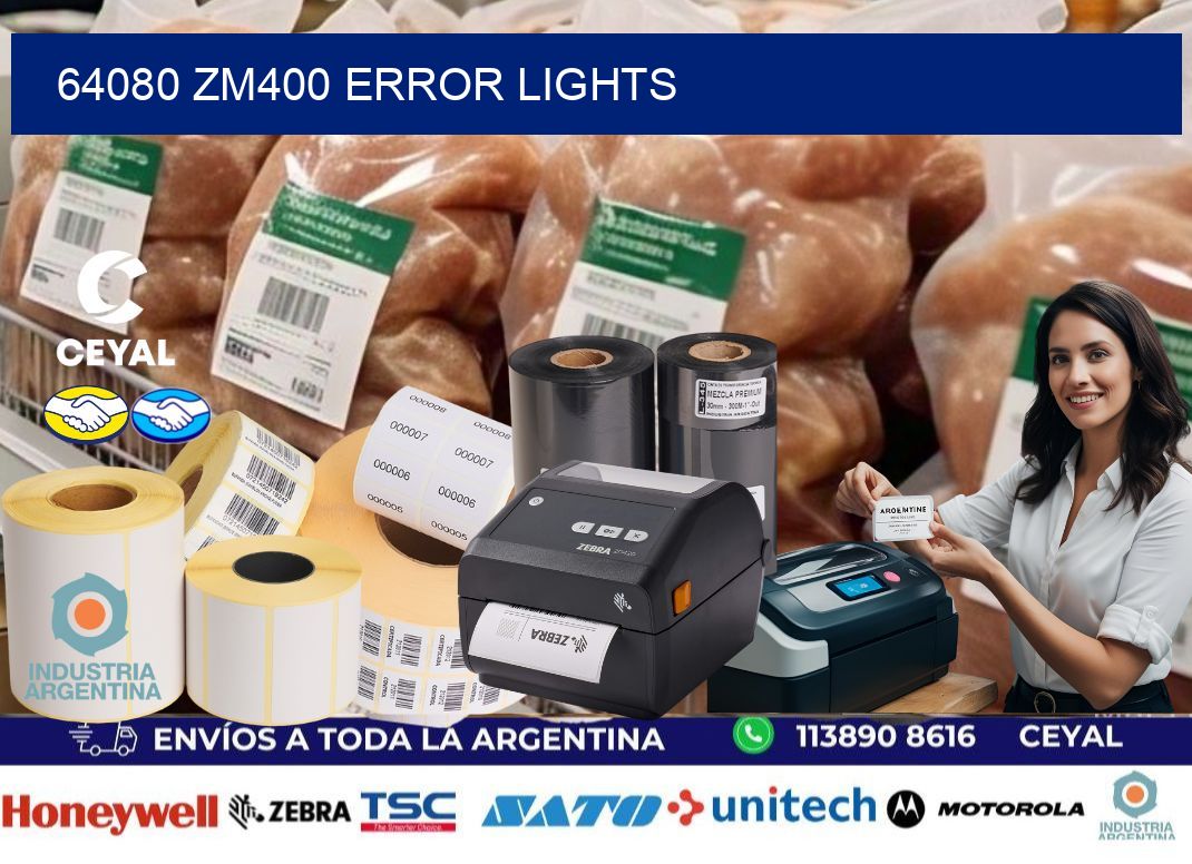 64080 ZM400 error lights