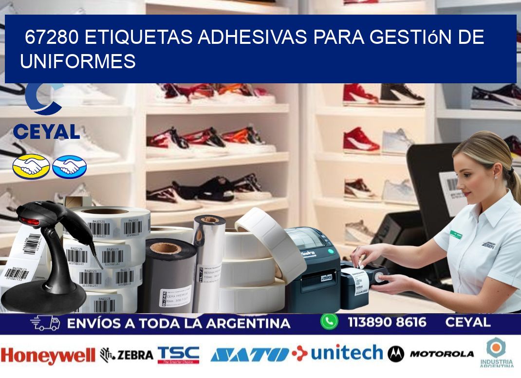 67280 Etiquetas adhesivas para gestión de uniformes