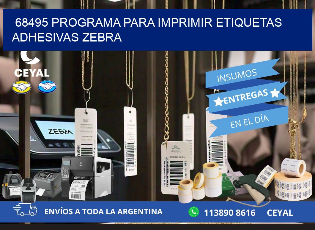 68495 Programa para imprimir etiquetas adhesivas zebra