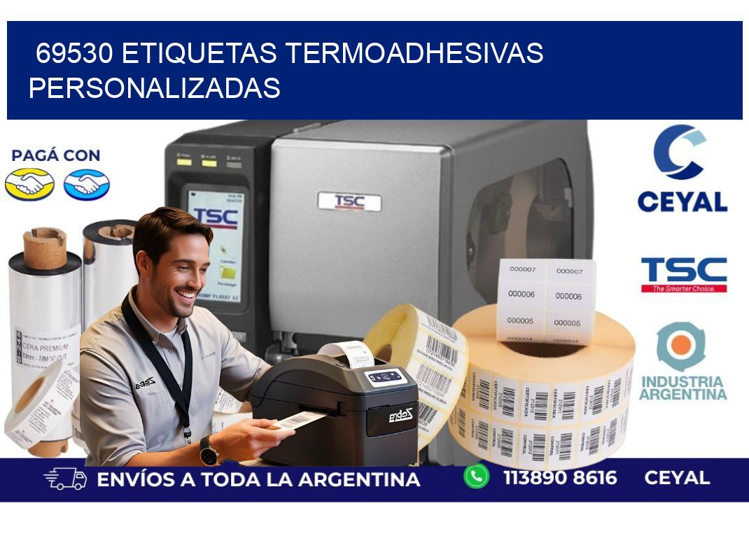 69530 Etiquetas termoadhesivas personalizadas