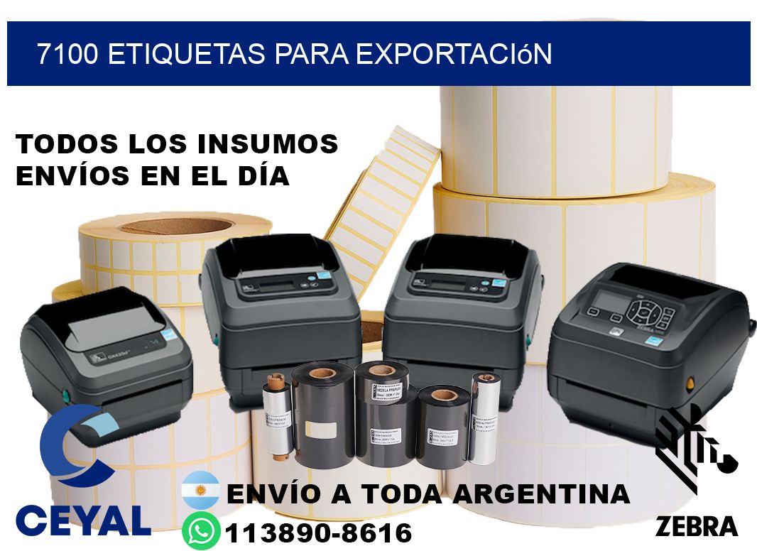 7100 Etiquetas para exportación