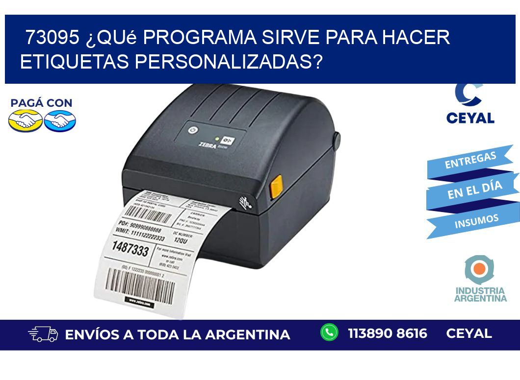 73095 ¿Qué programa sirve para hacer etiquetas personalizadas?