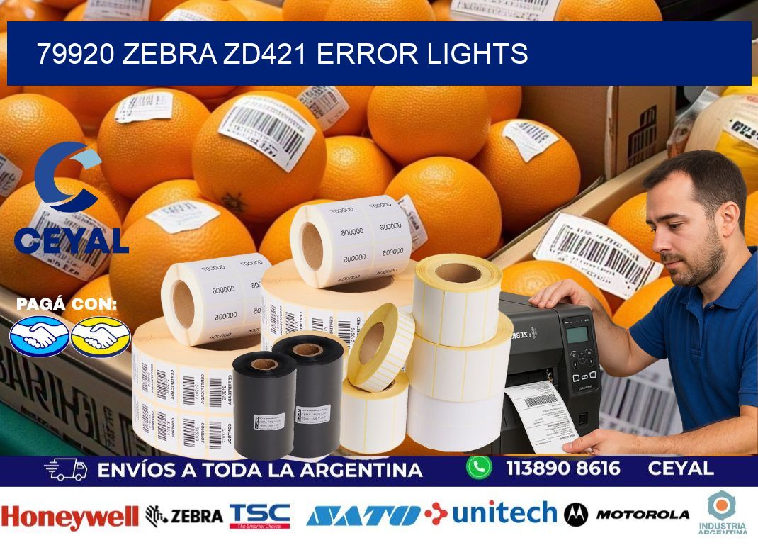 79920 Zebra ZD421 error lights